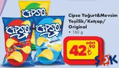 CİPSO YOĞURT&MEVSİM YEŞİLLİK/KETÇAP/ /KETÇAP ORİGİNAL PATATES CİPSİ 160 G
